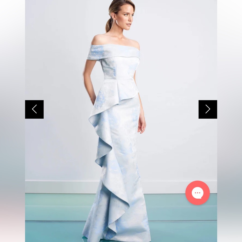 Alexander by Daymor - 1467 Off Shoulder Glittered Floral Gown